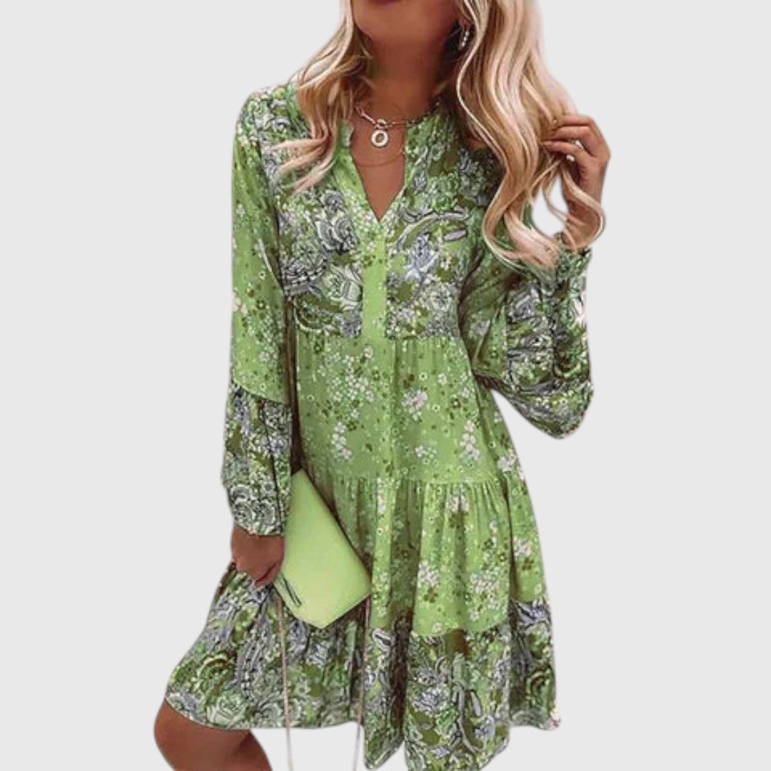 Babette - Floral Midi Dress for Women
