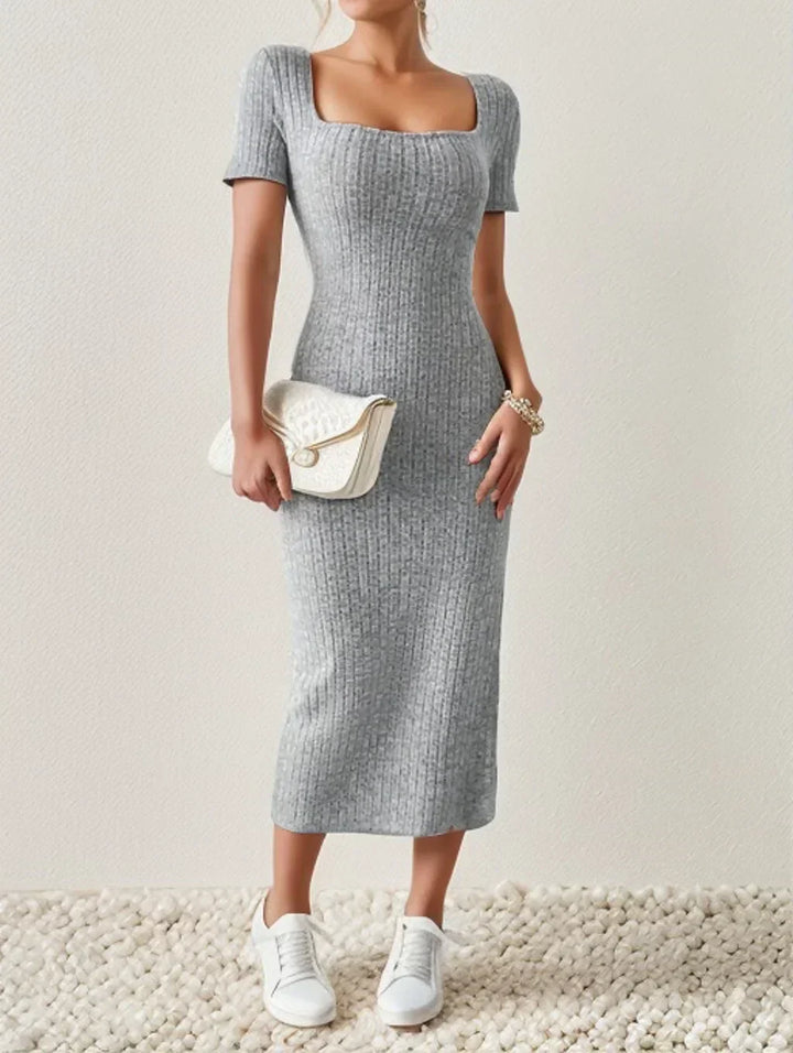 Raine | Square Neck Knitted Dress