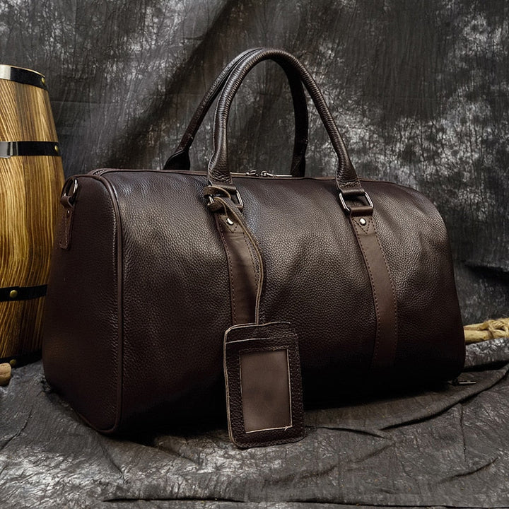 Genuine Leather Travel Tote