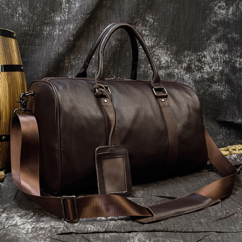 Genuine Leather Travel Tote