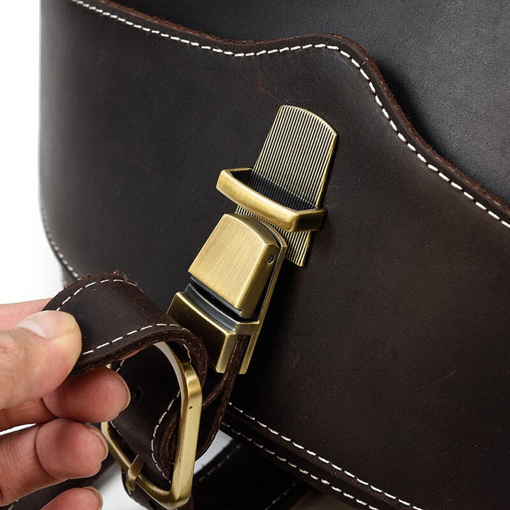 Women's Beetle-Style Leather Backpack