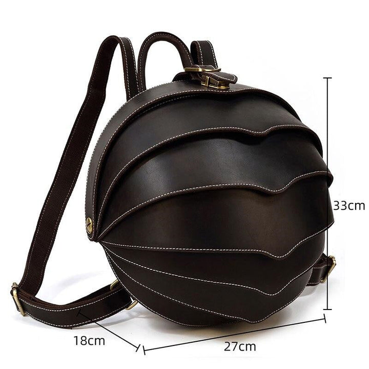 Women's Beetle-Style Leather Backpack