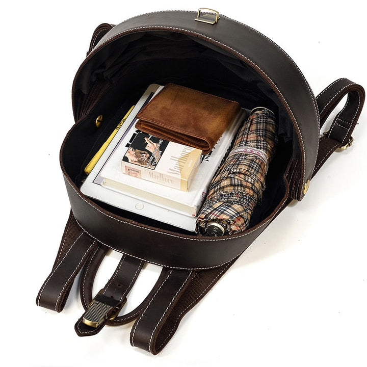 Women's Beetle-Style Leather Backpack