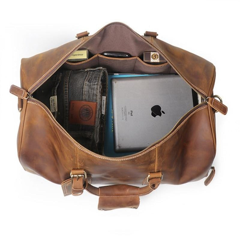 Authentic Leather Weekend Travel Bag