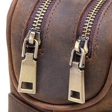 Premium Crazy Horse Leather Dopp Kit