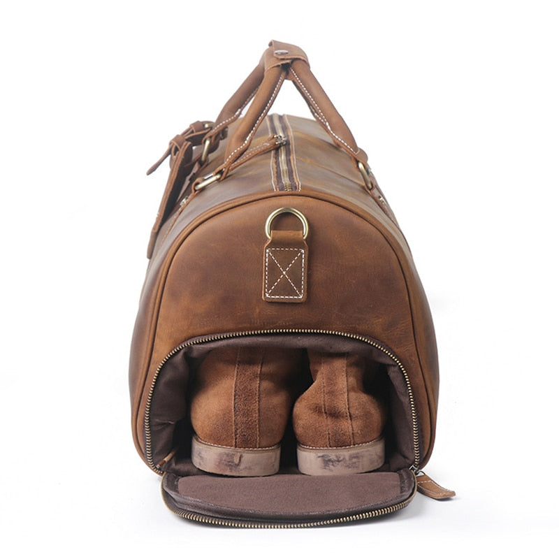 Authentic Leather Weekend Travel Bag