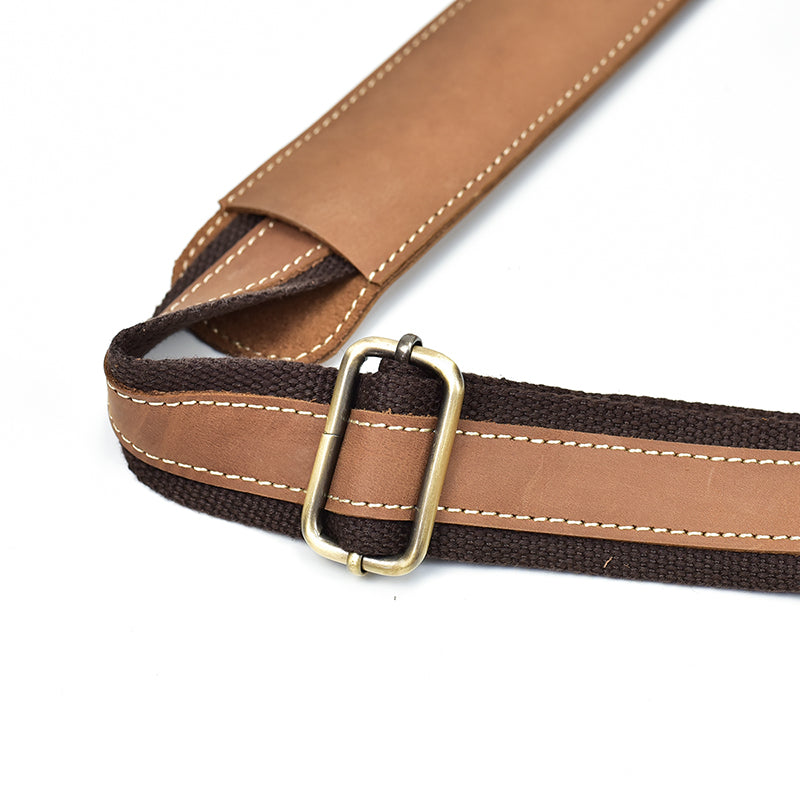 Men's Retro Crazy Horse Leather Travel Satchel