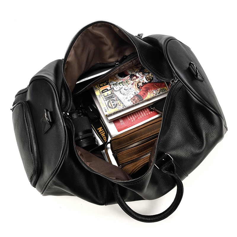 Genuine Leather Travel Tote