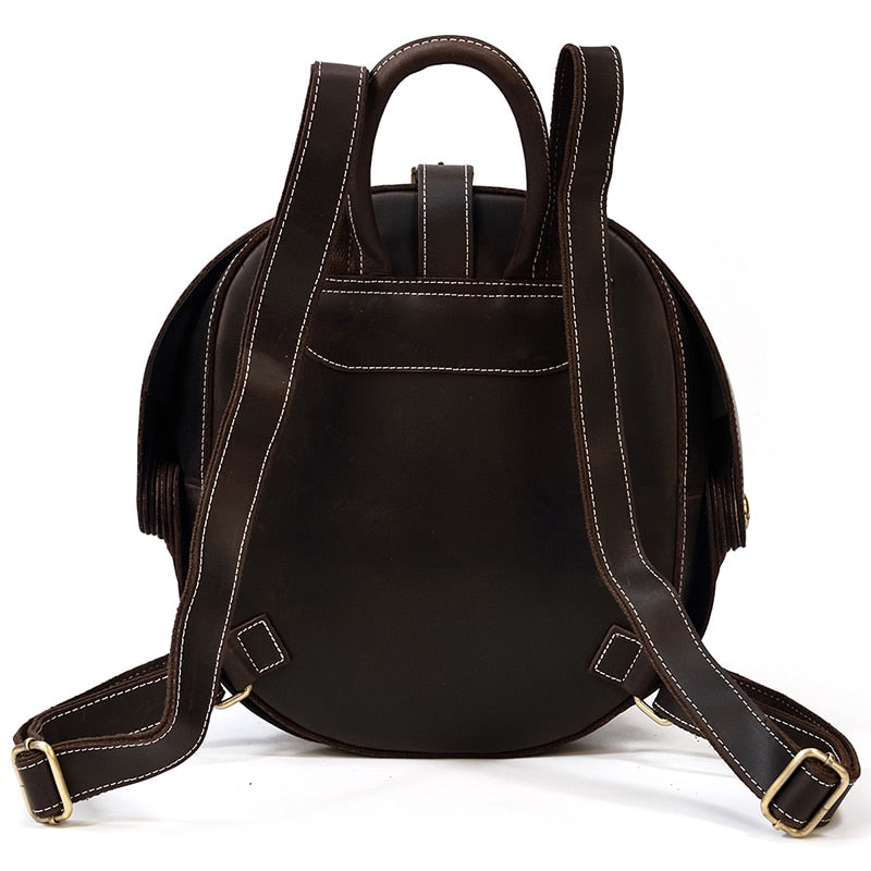 Women's Beetle-Style Leather Backpack