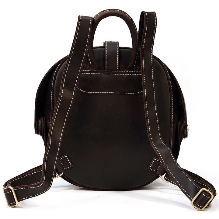 Women's Beetle-Style Leather Backpack