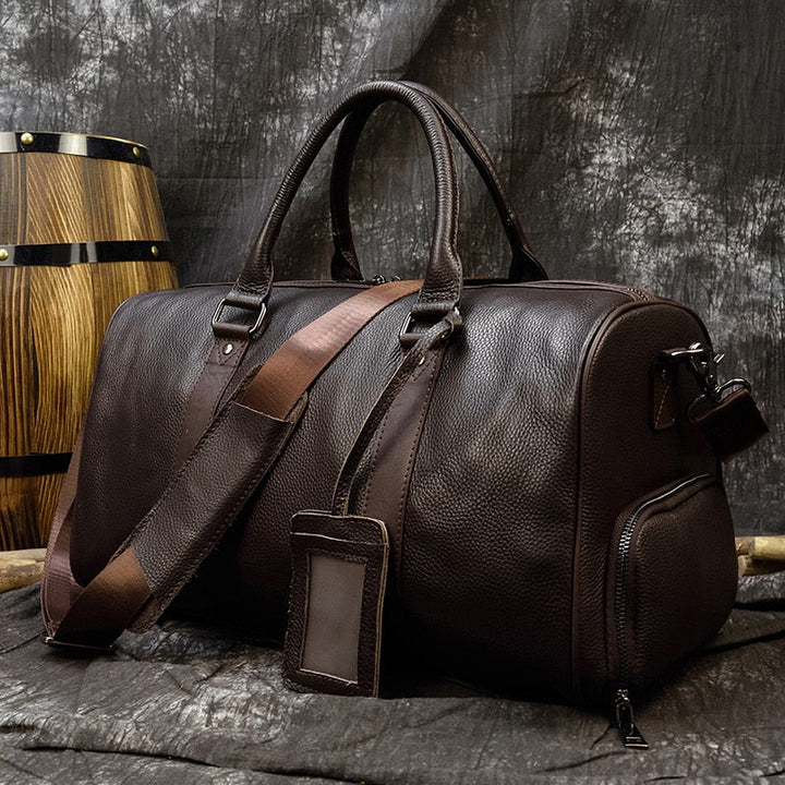 Genuine Leather Travel Tote