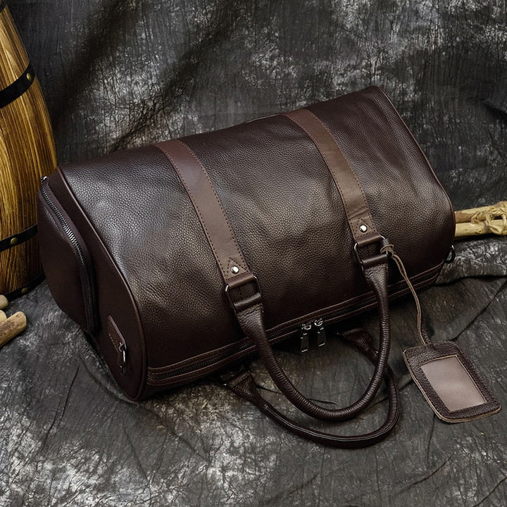 Genuine Leather Travel Tote