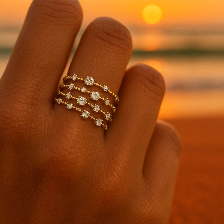 Pelagia | Collection of Elegant Golden Rings