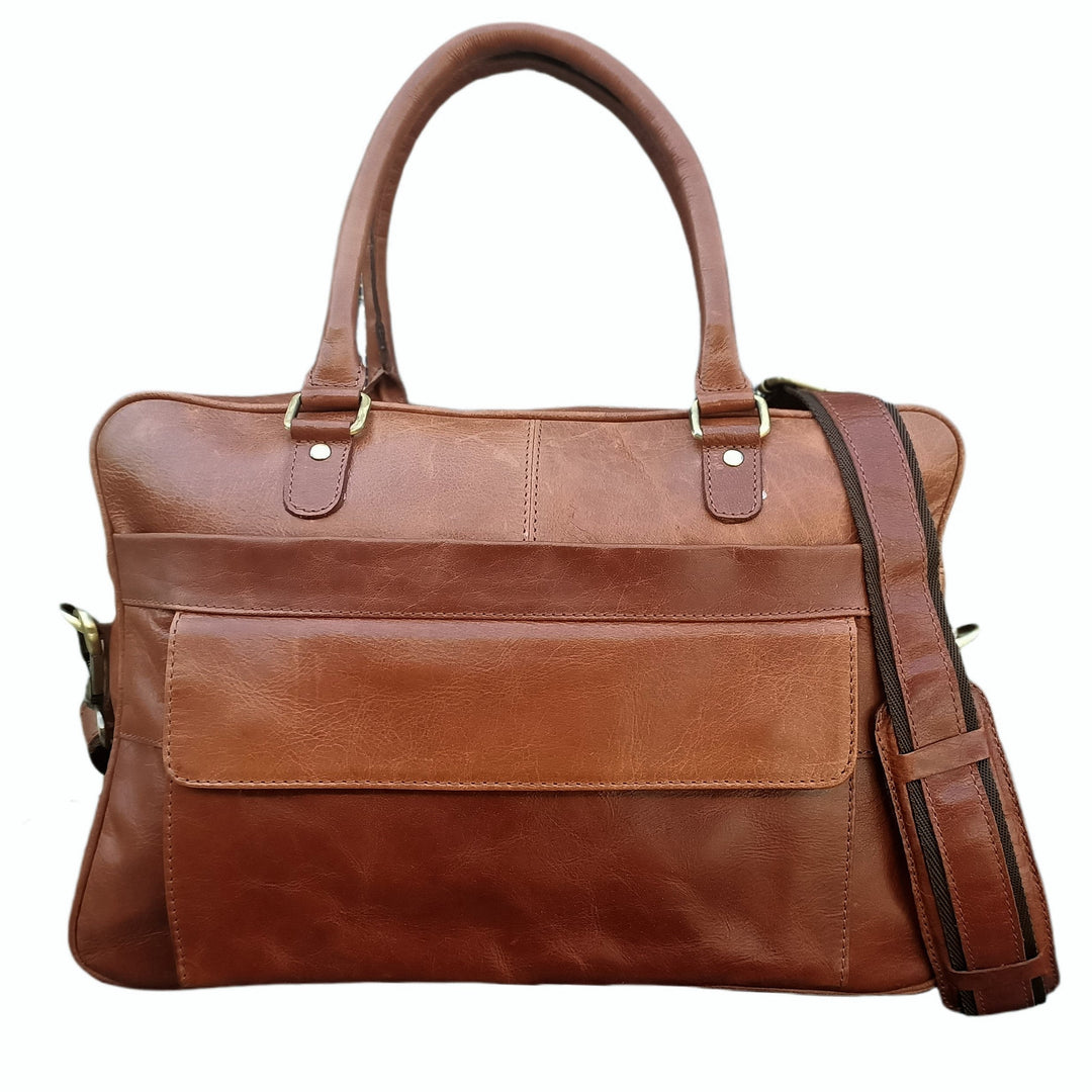 Tan Leather Laptop Bag