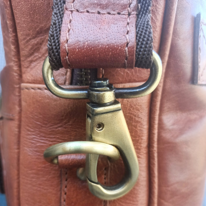 Tan Leather Laptop Bag
