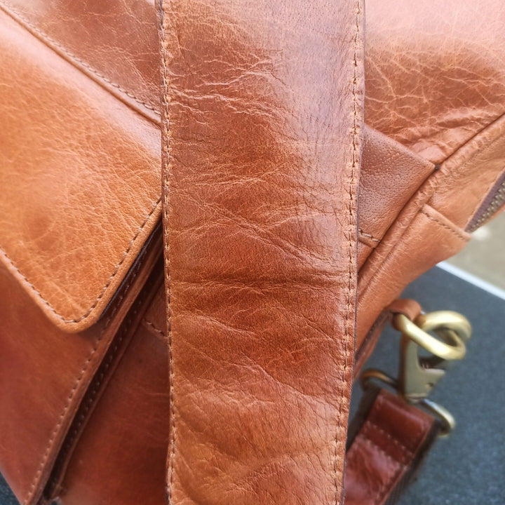 Tan Leather Laptop Bag