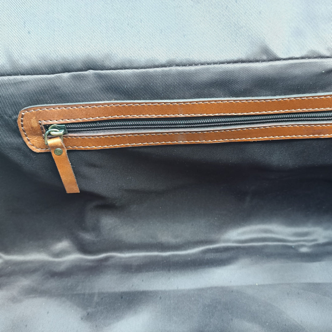 Tan Leather Travel Tote