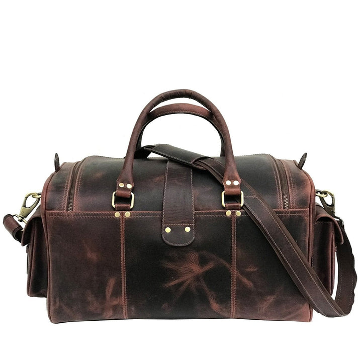 Dark Brown Weekend Bag with Two Pockets