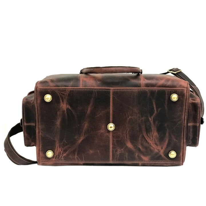 Dark Brown Weekend Bag with Two Pockets