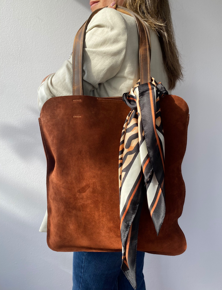 Suede Leather Handbag