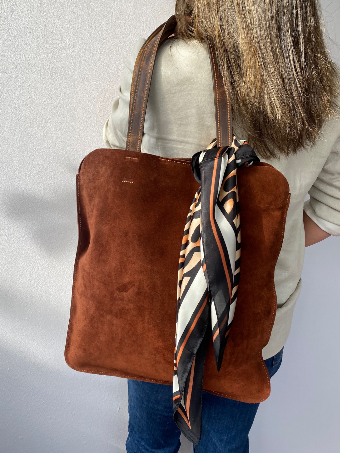 Suede Leather Handbag