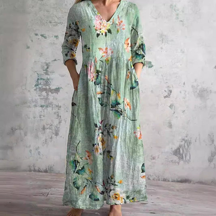 Rose™ – Elegant Floral Print Dress for Effortless Style