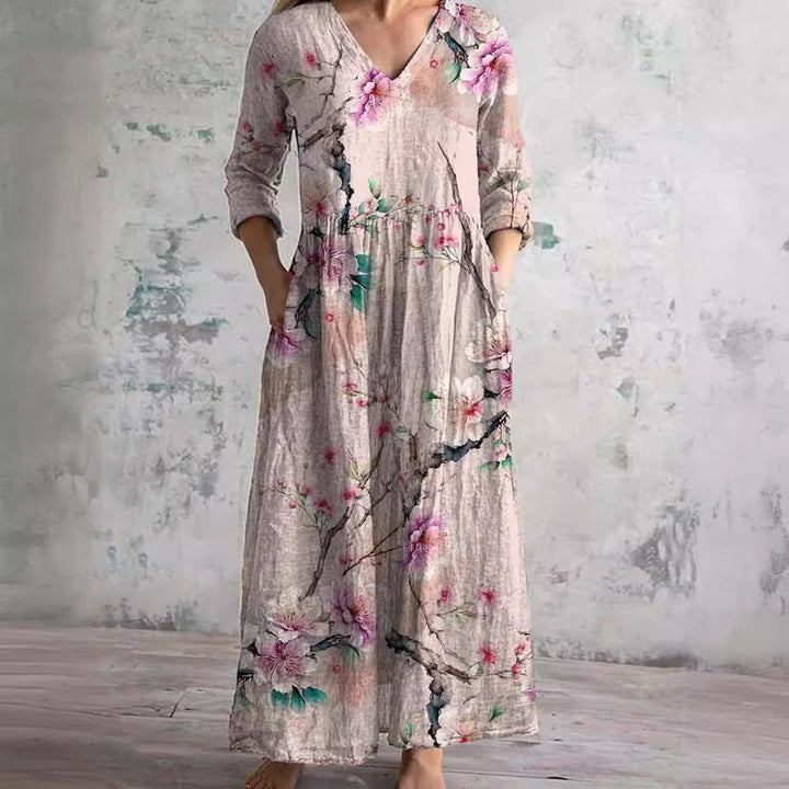 Rose™ – Elegant Floral Print Dress for Effortless Style