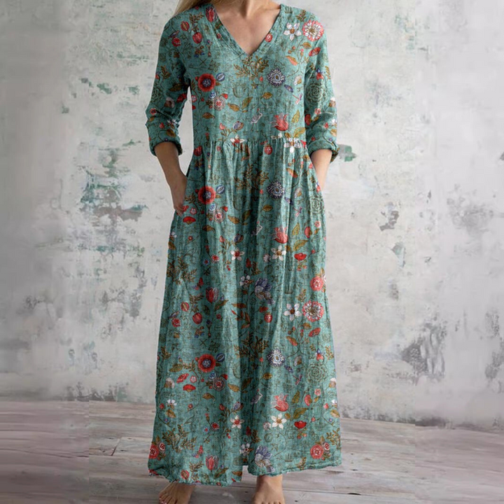 Rose™ – Elegant Floral Print Dress for Effortless Style