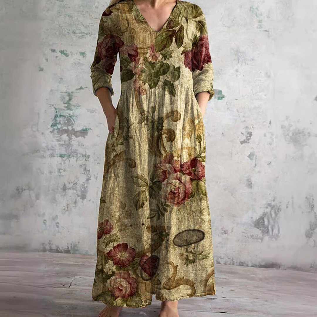 Rose™ – Elegant Floral Print Dress for Effortless Style