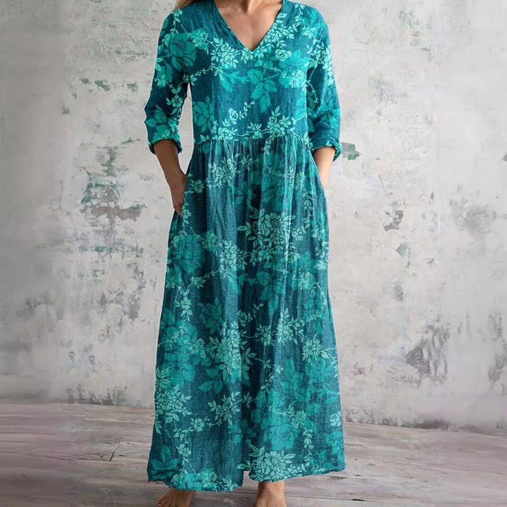 Rose™ – Elegant Floral Print Dress for Effortless Style