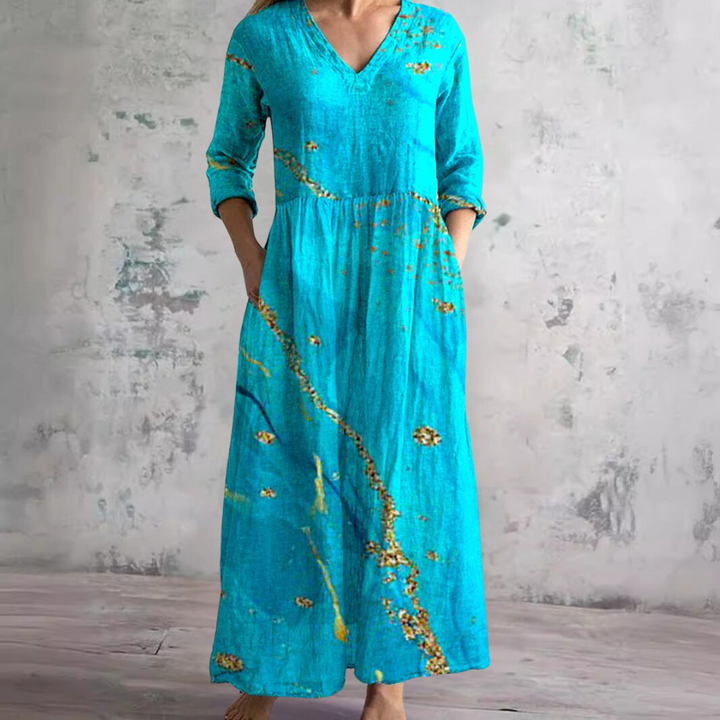 Rose™ – Elegant Floral Print Dress for Effortless Style