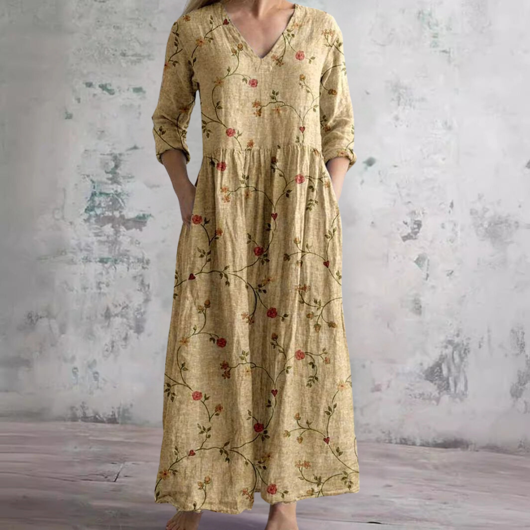 Rose™ – Elegant Floral Print Dress for Effortless Style