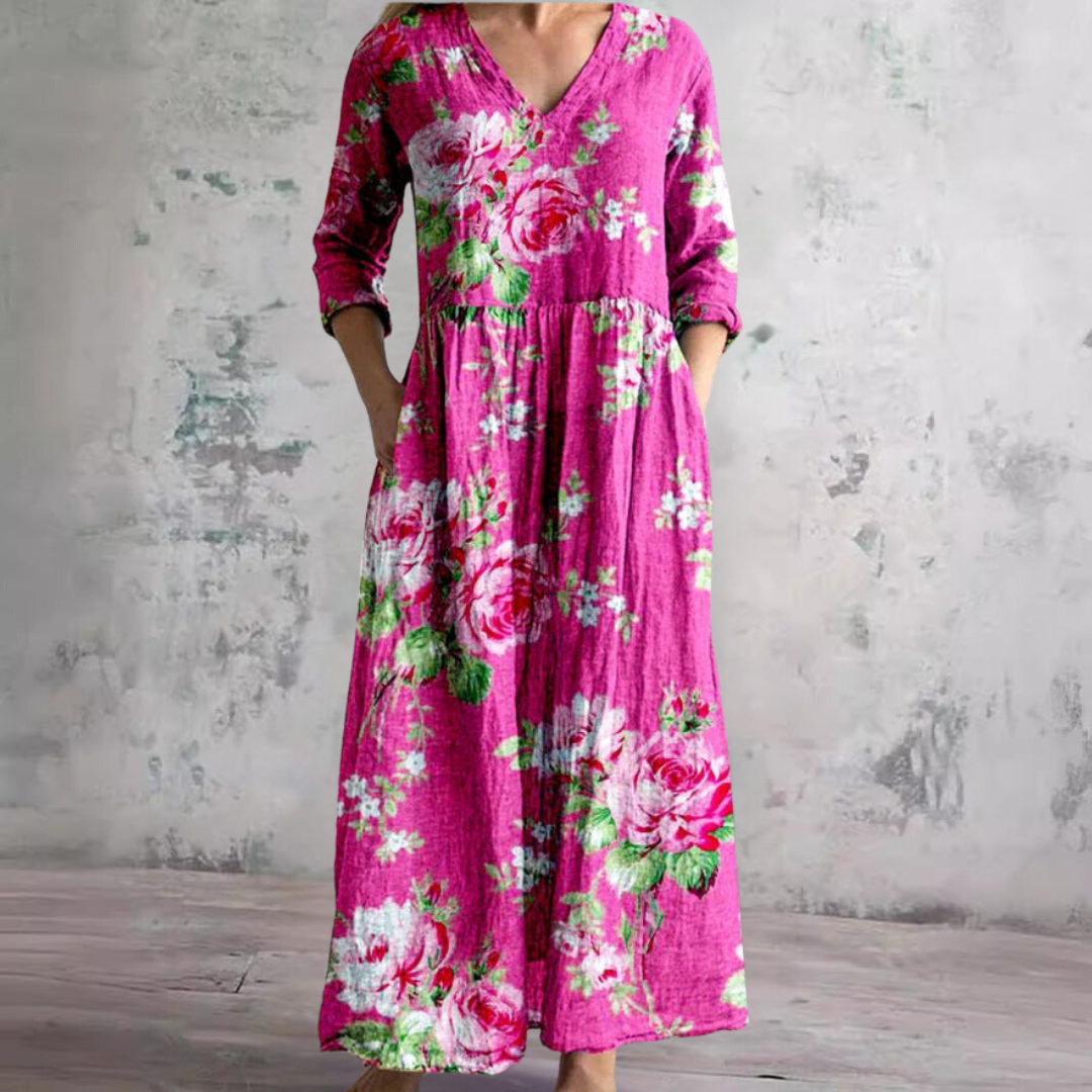 Rose™ – Elegant Floral Print Dress for Effortless Style