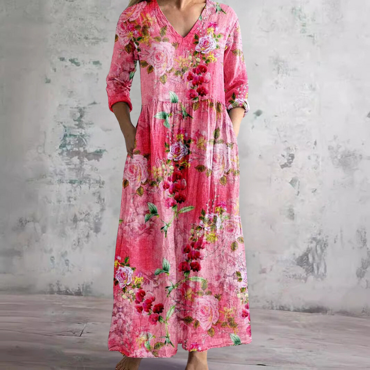 Rose™ – Elegant Floral Print Dress for Effortless Style