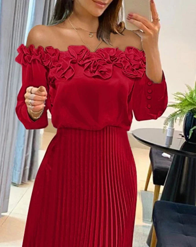 Aria | Elegant Off-Shoulder Maxi Dress