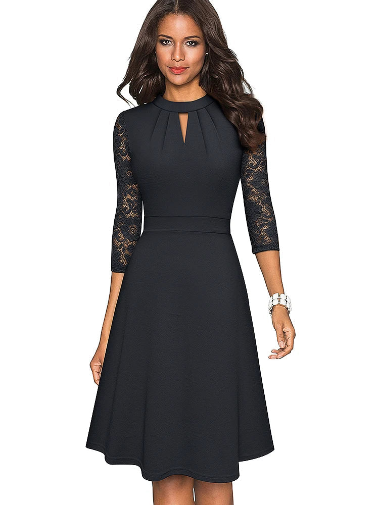 ELKE ELEGANT LACE DRESS
