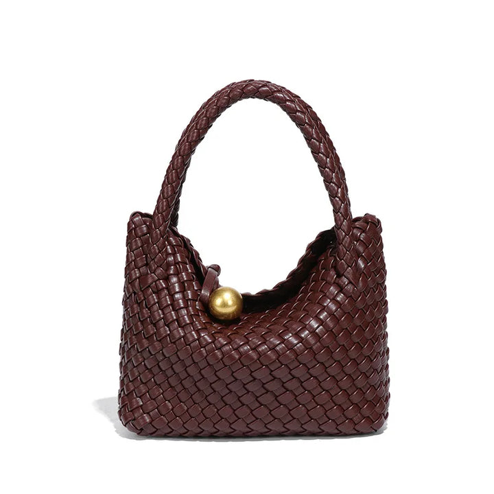 ASTRID™ | Chic Leather Handbag with Gold Detailing