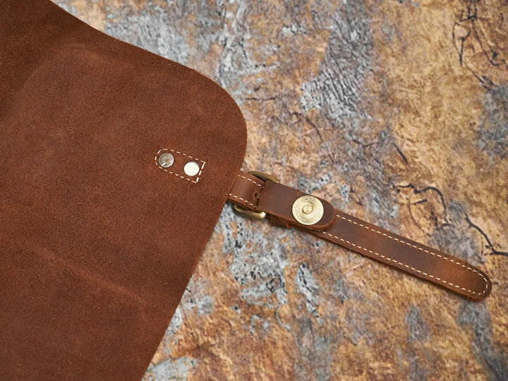 Durable Genuine Leather Travel Backpack | Spacious Brown Daypack