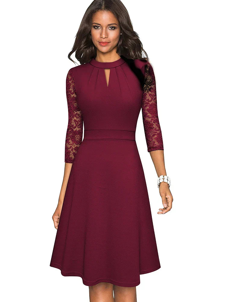ELKE ELEGANT LACE DRESS