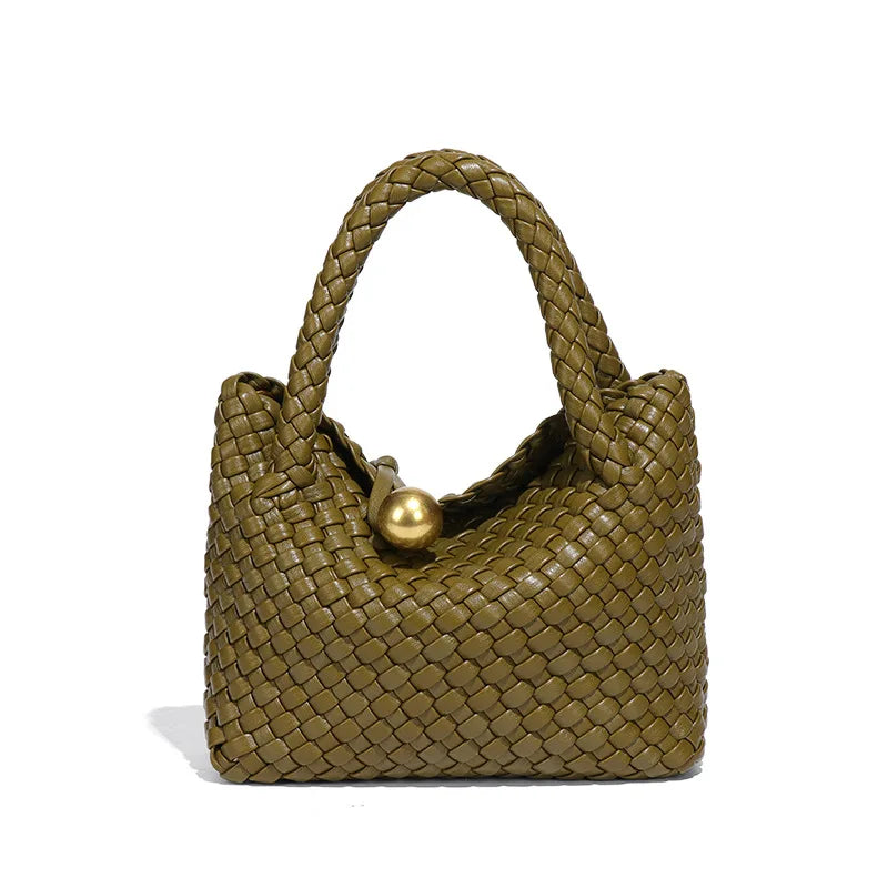 ASTRID™ | Chic Leather Handbag with Gold Detailing