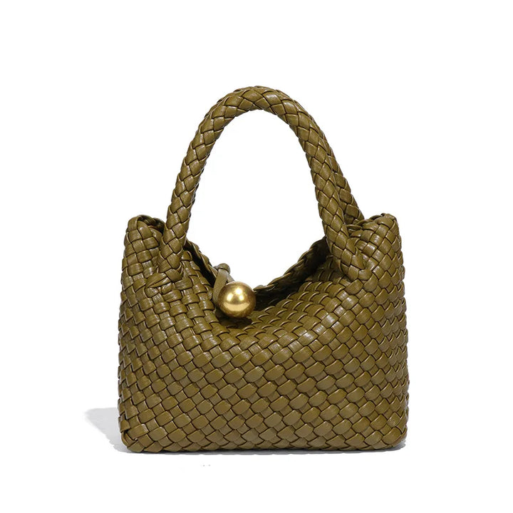 ASTRID™ | Chic Leather Handbag with Gold Detailing