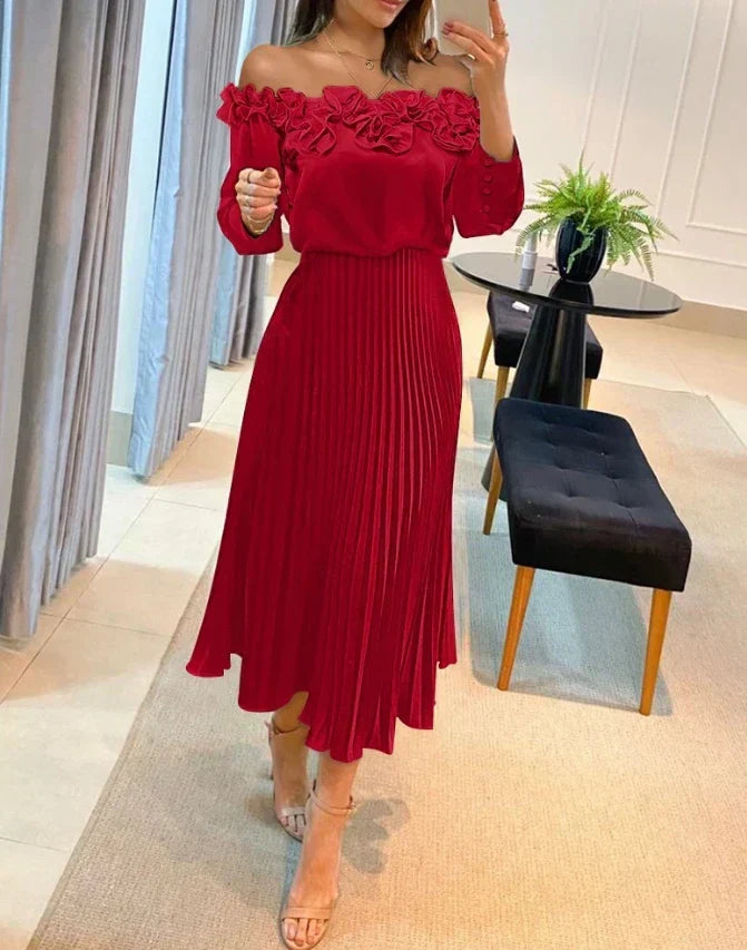 Aria | Elegant Off-Shoulder Maxi Dress