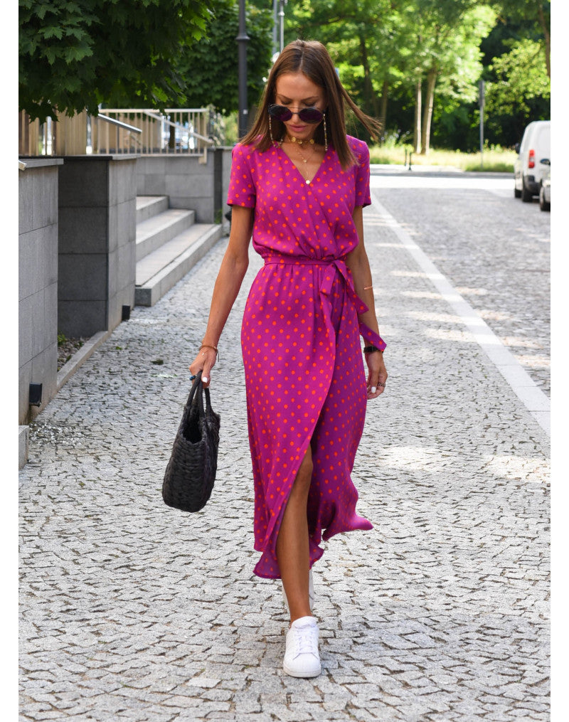 Amelie | Midi Dress with Floral Wrap Design