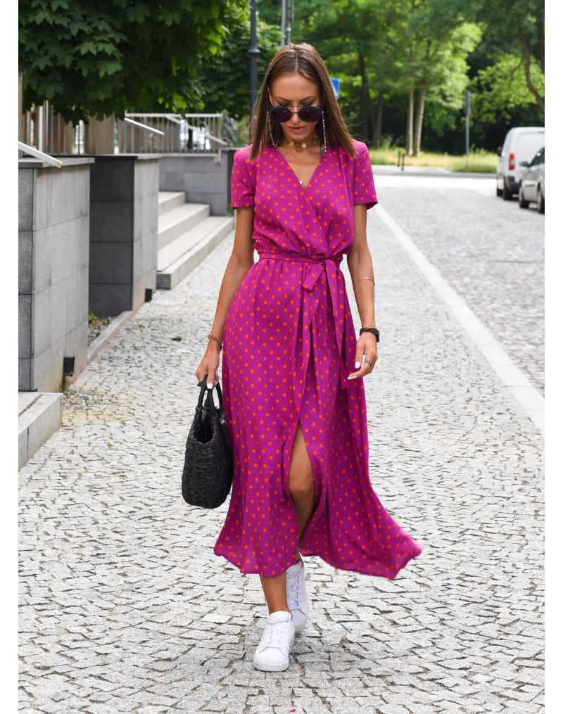 Amelie | Midi Dress with Floral Wrap Design