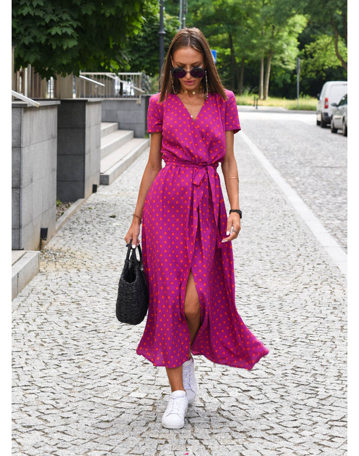 Amelie | Midi Dress with Floral Wrap Design