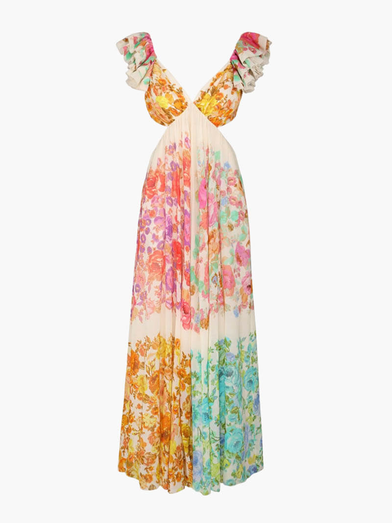 Luise | V-Neck Dress Featuring an Open Back