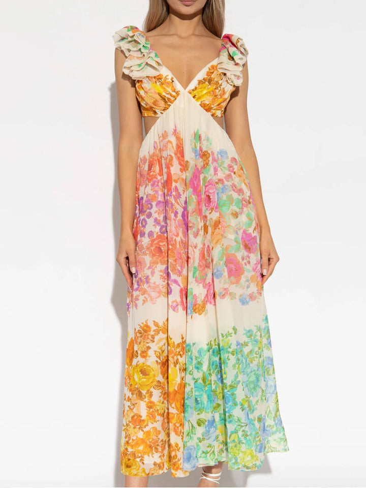 Luise | V-Neck Dress Featuring an Open Back