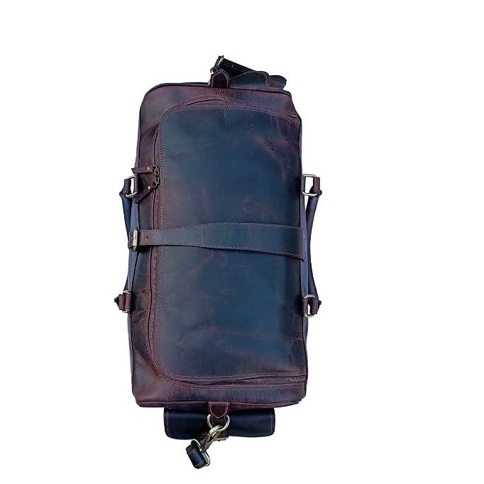Durable Hard Wax Leather Travel Tote