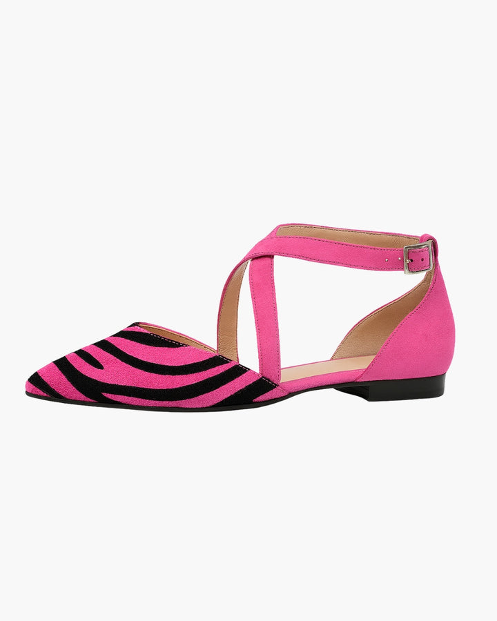 Asilia - Striped Pointed-Toe Sandals