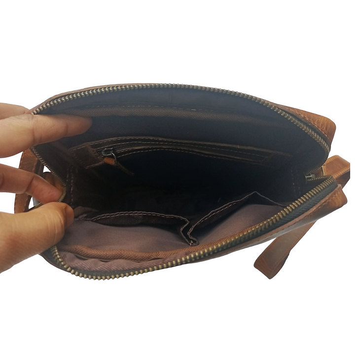 Brown Leather Women's Hunter Bag